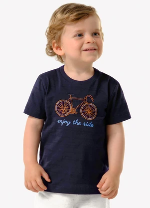Trick Nick - Camiseta Infantil Meia Malha Estampa Azul - TRICK NICK