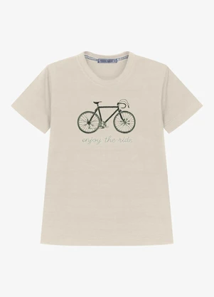 Trick Nick - Camiseta Infantil Meia Malha Estampa Bege - TRICK NICK