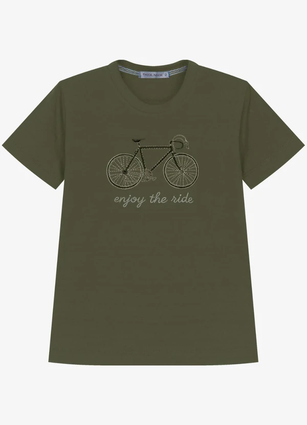 Trick Nick - Camiseta Infantil Meia Malha Estampa Verde