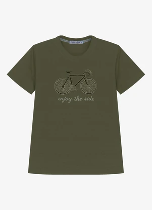 Trick Nick - Camiseta Infantil Meia Malha Estampa Verde - TRICK NICK