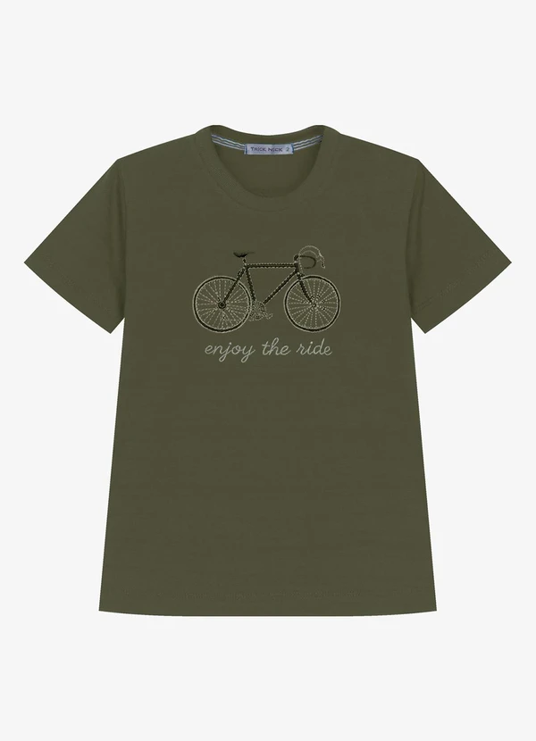 Trick Nick - Camiseta Infantil Meia Malha Estampa Verde