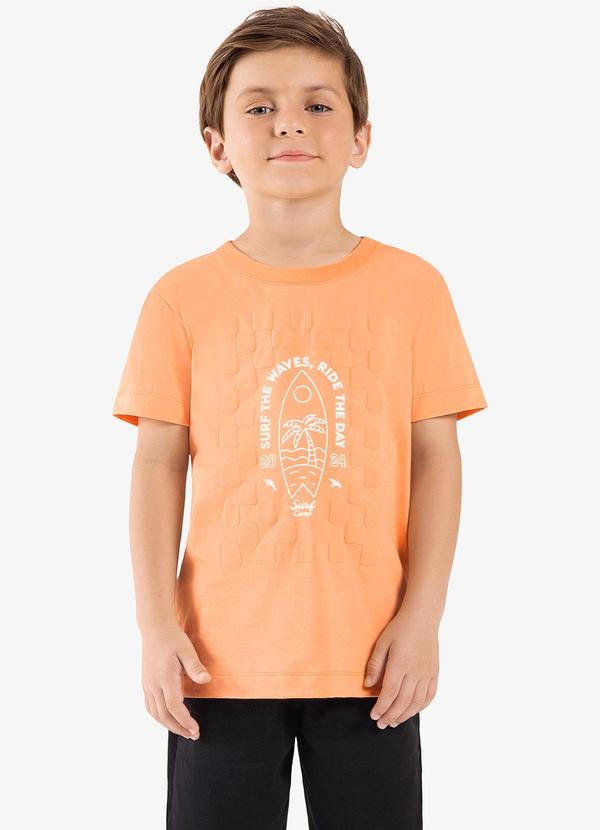 Rovi Kids - Camiseta Infantil Meia Malha Laranja