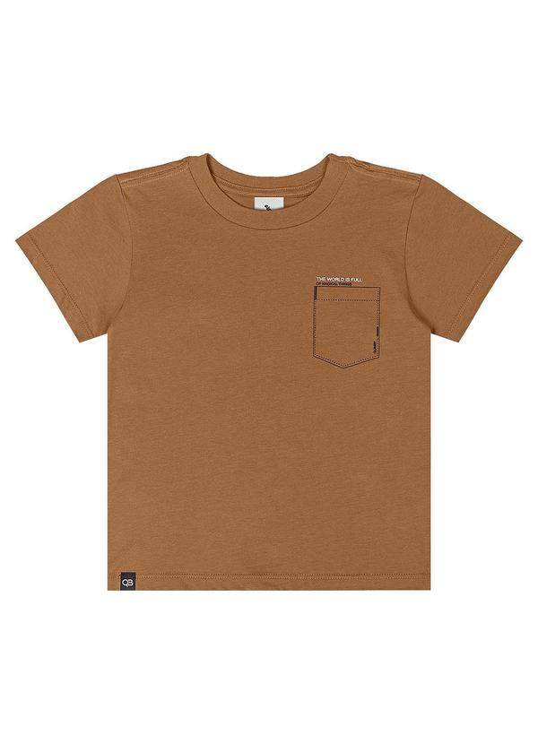 Quimby - Camiseta Infantil Meia Malha Marrom 3