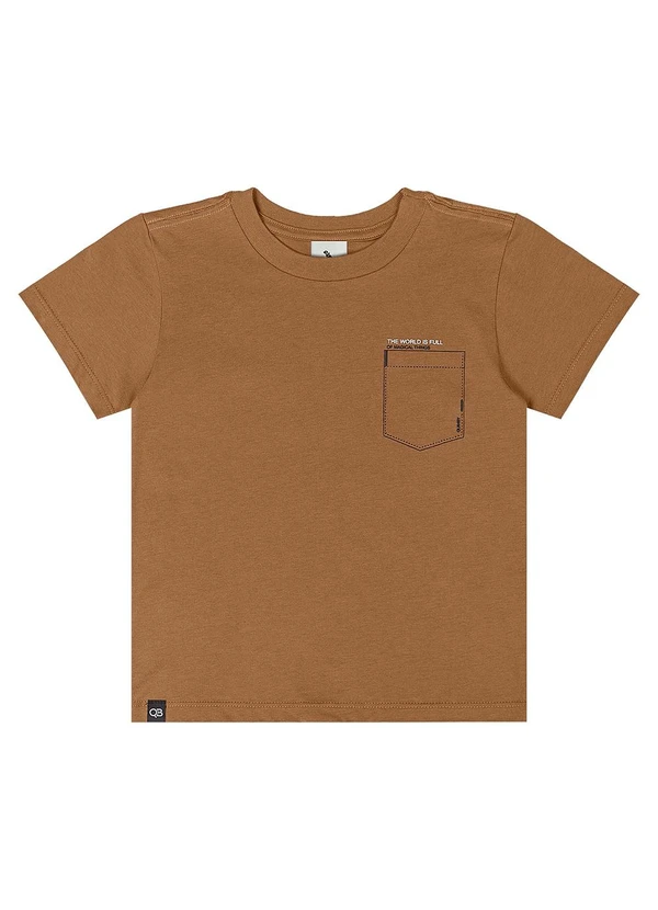 Quimby - Camiseta Infantil Meia Malha Marrom 3
