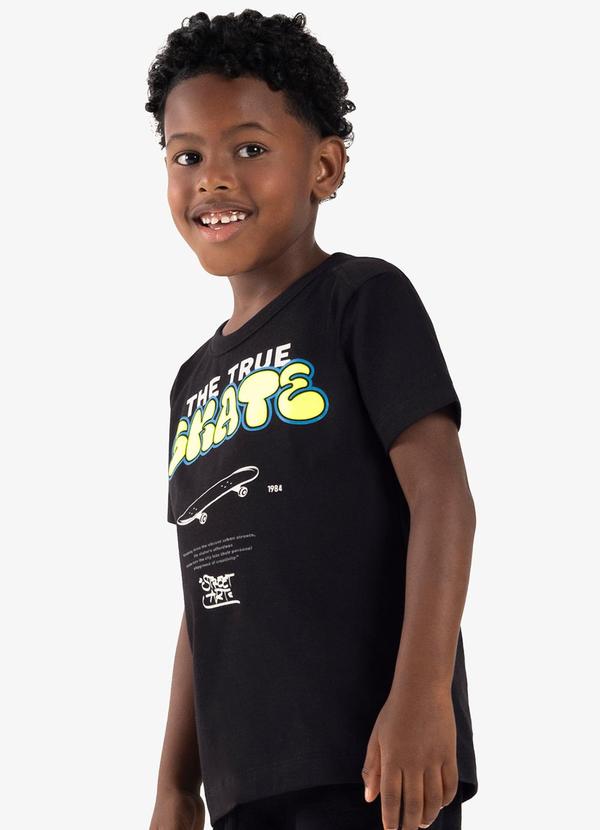 Rovi Kids - Camiseta Infantil Meia Malha Preto 4
