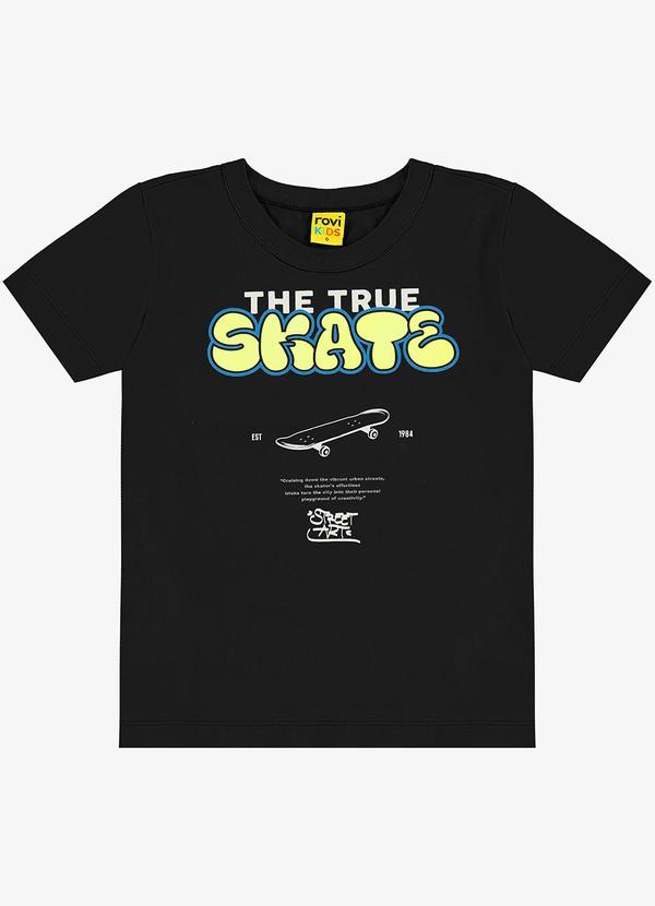 Rovi Kids - Camiseta Infantil Meia Malha Preto 5