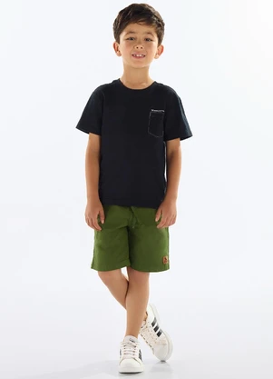 Quimby - Camiseta Infantil Meia Malha Preto - QUIMBY