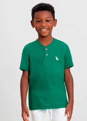 Camiseta Infantil Meia Malha Quimby Verde - QUIMBY