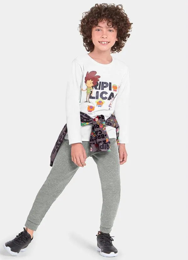 Lilica Ripilica - Camiseta Infantil Menina/Menino Branco 3