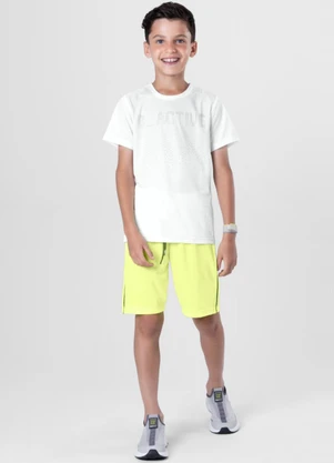 Brandili - Camiseta Infantil Menino Active  Branco - BRANDILI