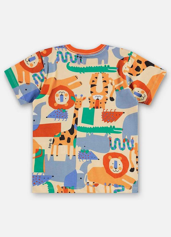 Up Baby - Camiseta Infantil Menino Algodão Bege 4