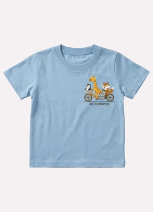 Kyly - Camiseta Infantil Menino Animais Azul - KYLY