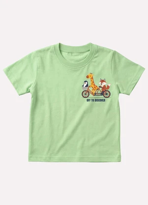 Kyly - Camiseta Infantil Menino Animais Verde - KYLY