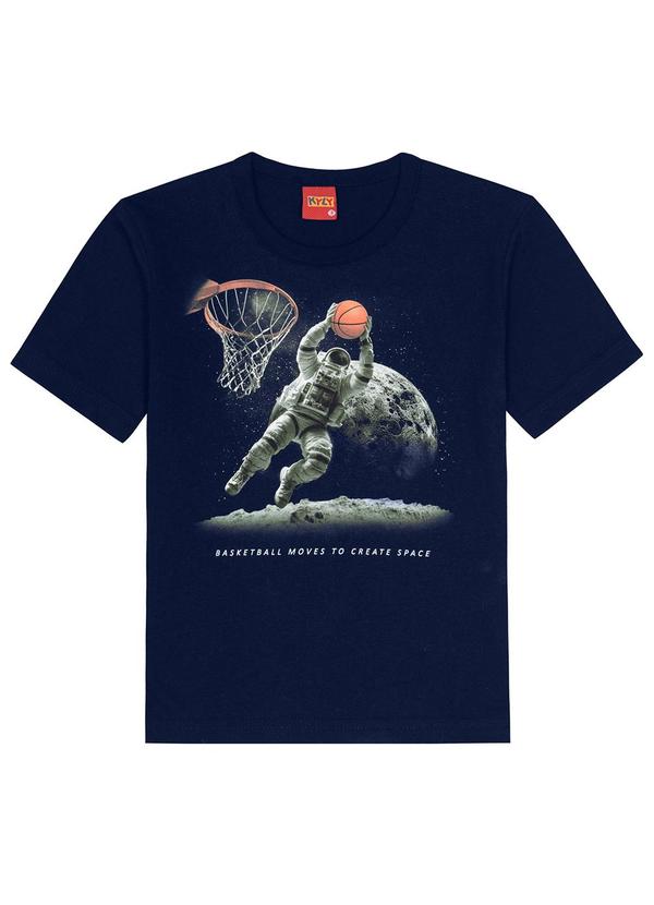 Kyly - Camiseta Infantil Menino Astronauta Marinho