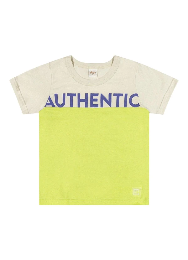 Elian - Camiseta Infantil Menino Autêntica Elian Cinza