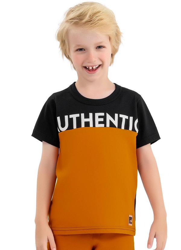 Elian - Camiseta Infantil Menino Autêntica Elian Preto 1