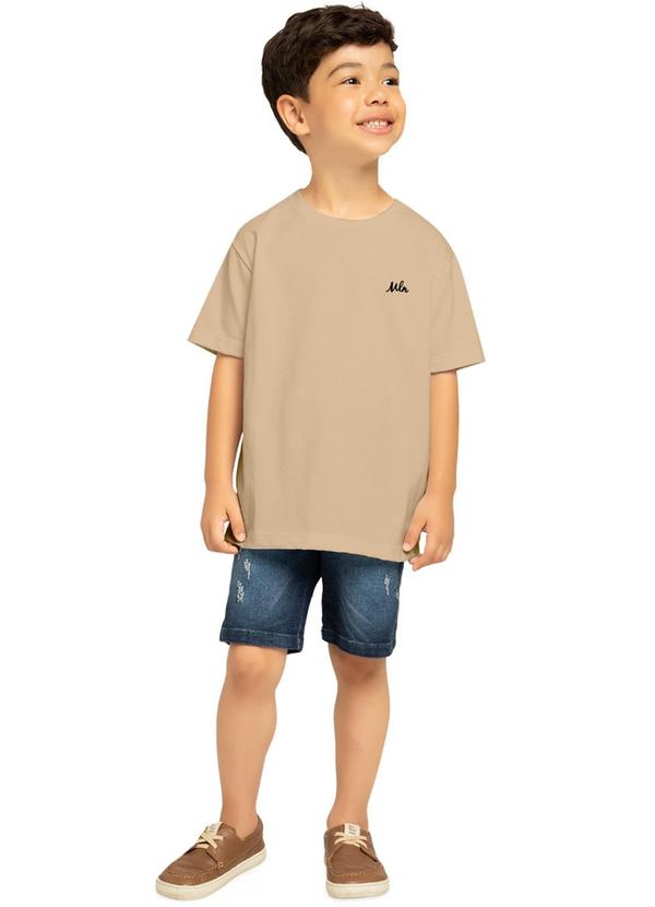 Milon - Camiseta Infantil Menino Básica Bege 2