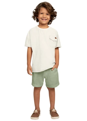 Milon - Camiseta Infantil Menino Básica Cinza - MILON