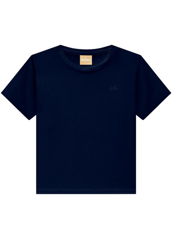 Milon - Camiseta Infantil Menino Básica Marinho