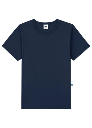 Marlan - Camiseta Infantil Menino Básica Meia Malha Azul - MARLAN