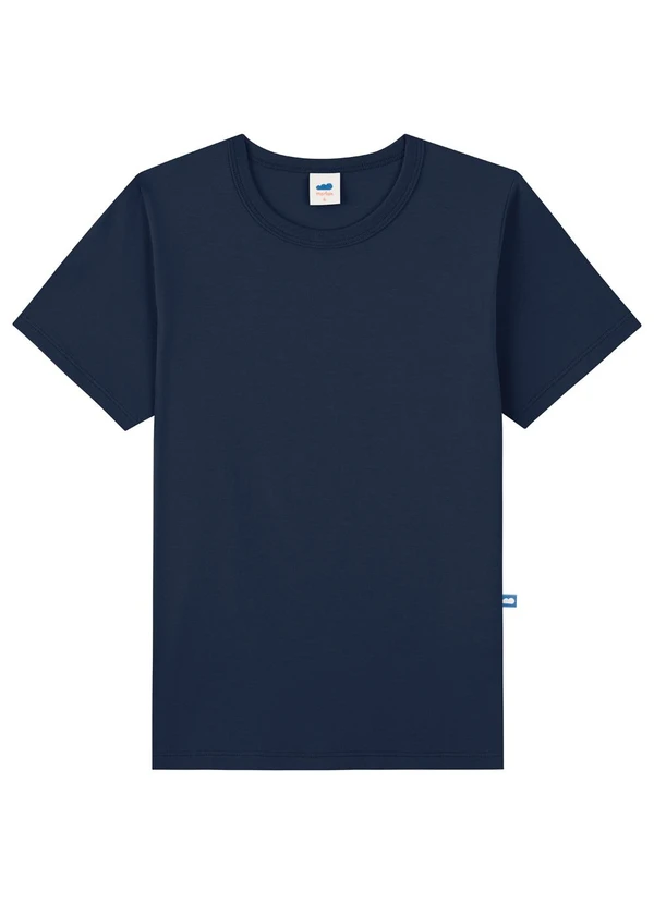 Marlan - Camiseta Infantil Menino Básica Meia Malha Azul