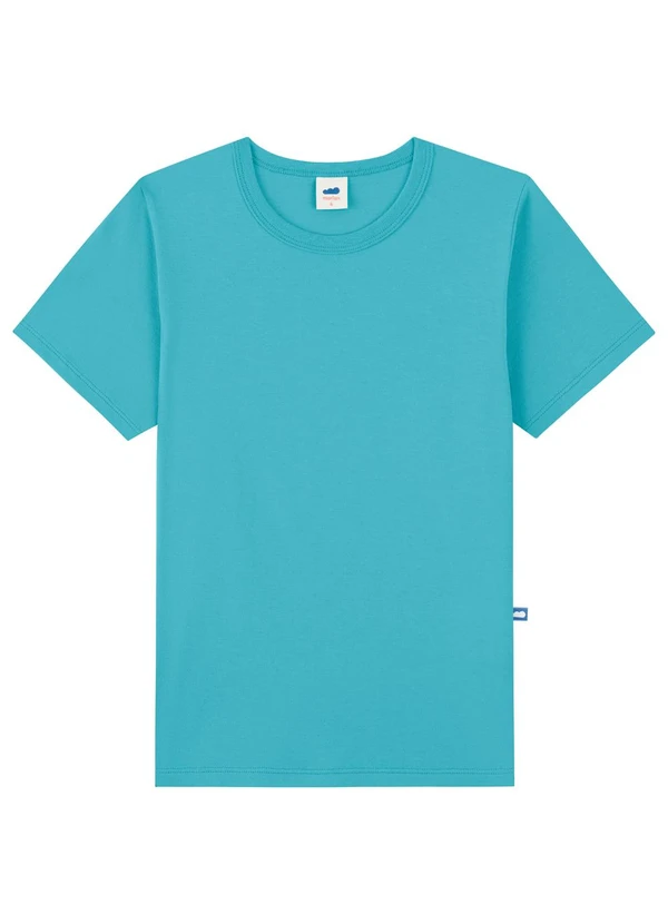 Marlan - Camiseta Infantil Menino Básica Meia Malha Azul