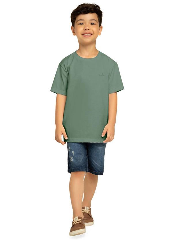 Milon - Camiseta Infantil Menino Básica Verde 4