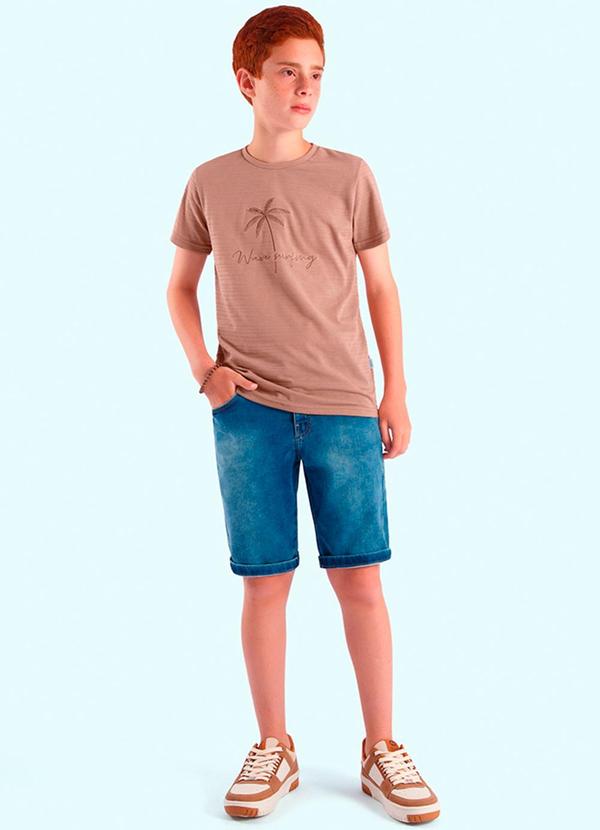 Ddk - Camiseta Infantil Menino Bege 2