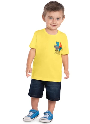 Kyly - Camiseta Infantil Menino Bichinhos Amarelo - KYLY