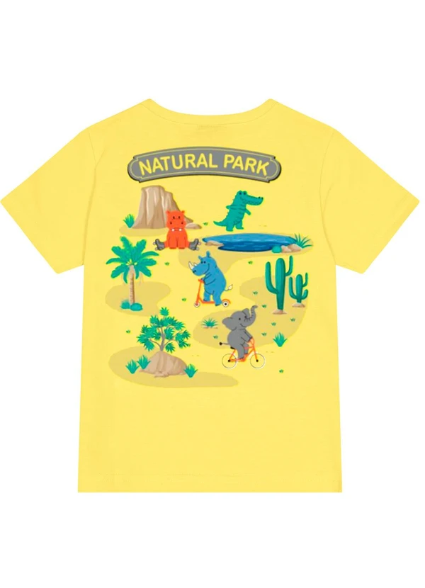 Kyly - Camiseta Infantil Menino Bichinhos Amarelo 4