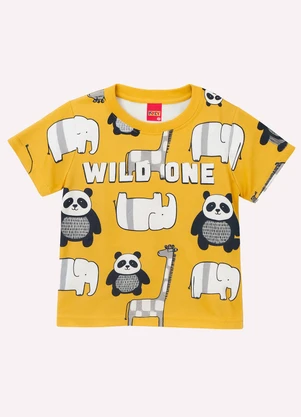 Kyly - Camiseta Infantil Menino Bichinhos Preto - KYLY