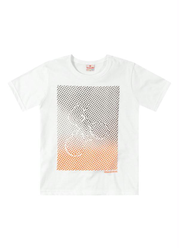 Brandili - Camiseta Infantil Menino Bicicleta Branco