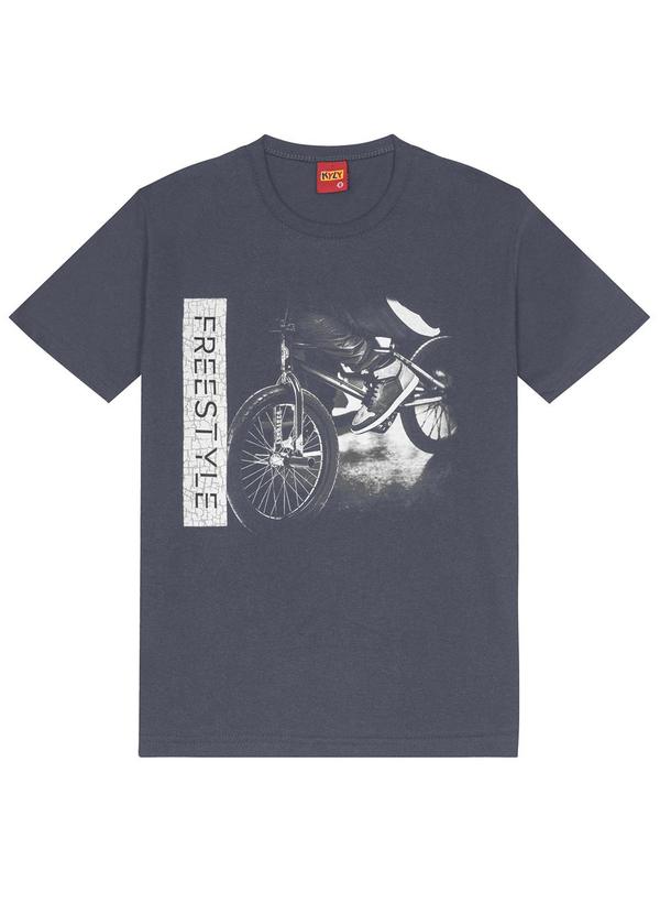 Kyly - Camiseta Infantil Menino Bike Kyly Mescla