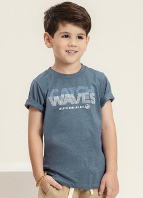 Ioluig - Camiseta Infantil Menino Catch Waves Azul