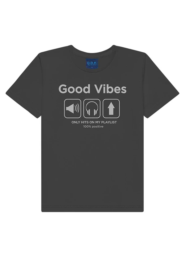 Ddk - Camiseta Infantil Menino Cinza