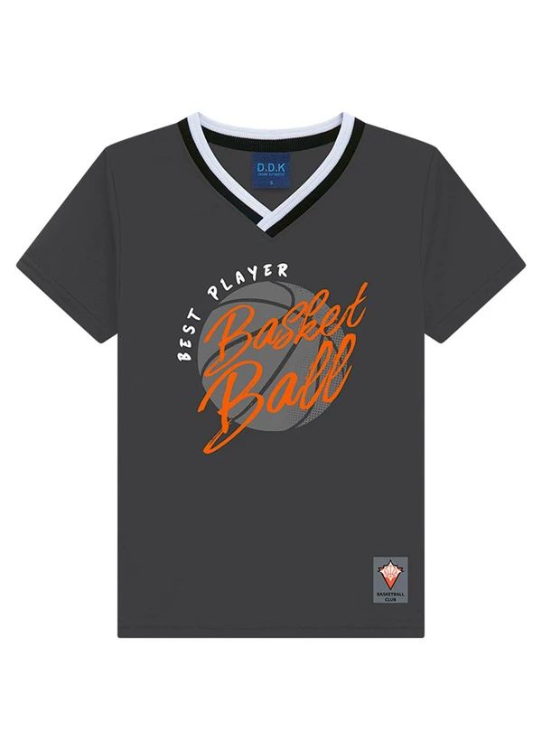 Ddk - Camiseta Infantil Menino Cinza