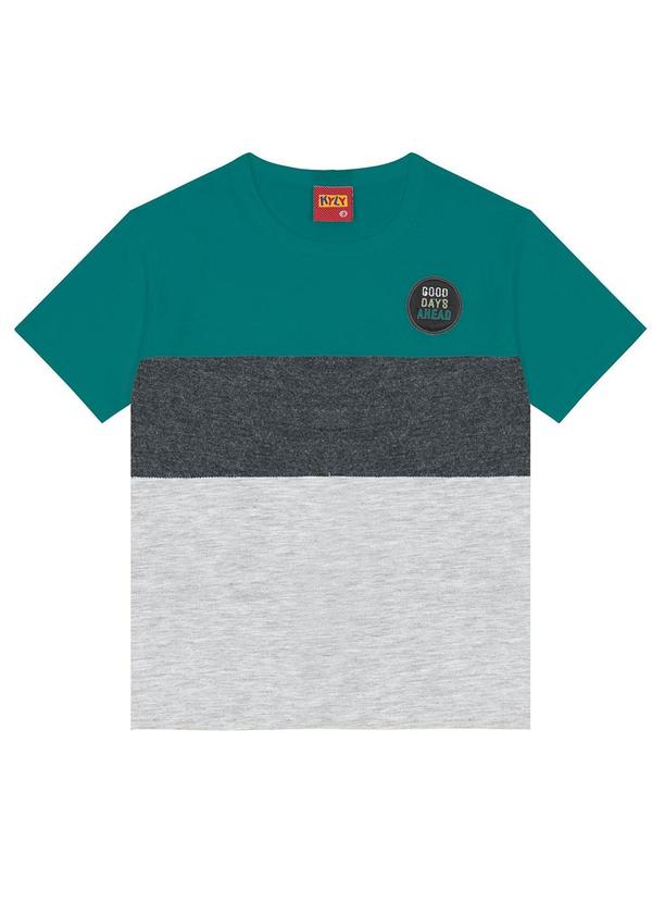 Kyly - Camiseta Infantil Menino com Bordado Verde