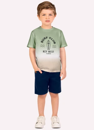 Milon - Camiseta Infantil Menino com Degradê Verde - MILON