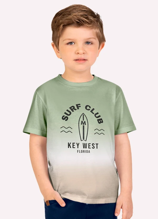 Milon - Camiseta Infantil Menino com Degradê Verde