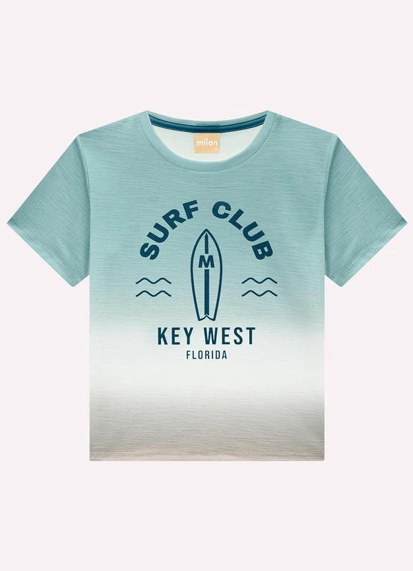Milon - Camiseta Infantil Menino com Degradê Verde