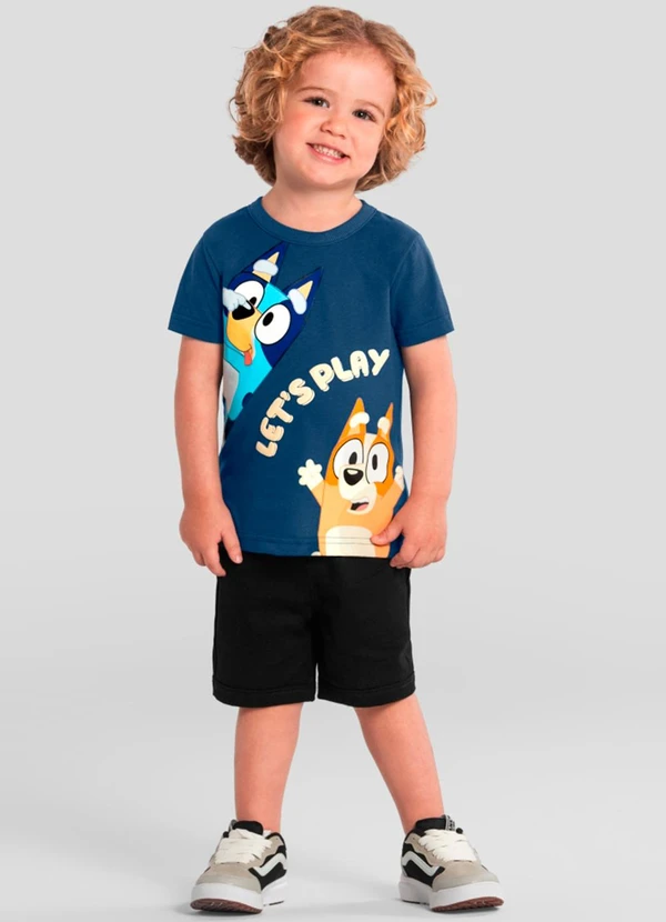 Brandili - Camiseta Infantil Menino da Bluey Azul 2