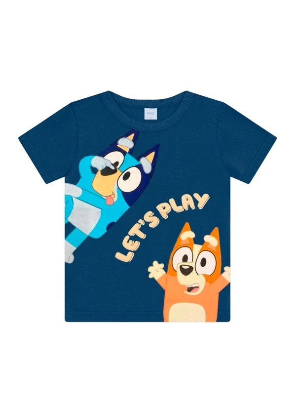 Brandili - Camiseta Infantil Menino da Bluey Azul 3