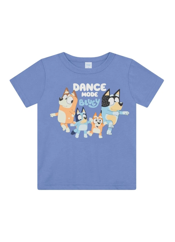 Brandili - Camiseta Infantil Menino da Bluey em Puff Azul 3