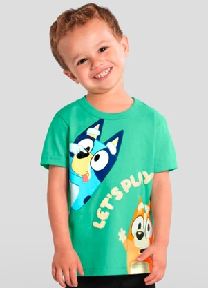 Brandili - Camiseta Infantil Menino da Bluey Verde - BRANDILI