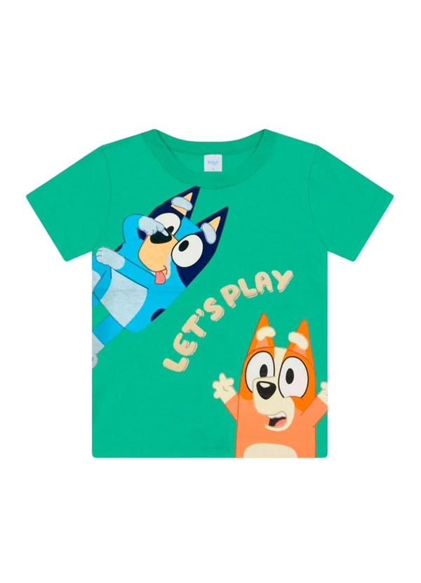 Brandili - Camiseta Infantil Menino da Bluey Verde 3