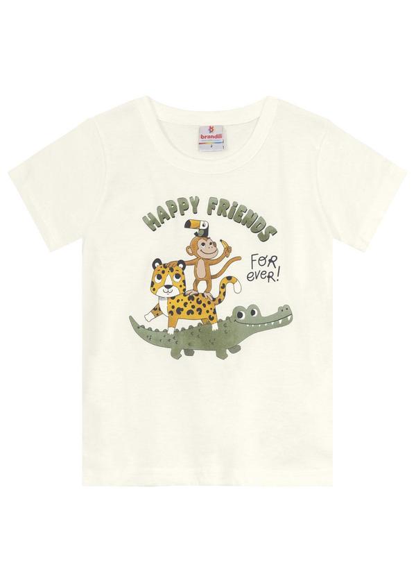 Brandili - Camiseta Infantil Menino de Animais Bege