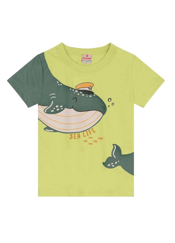 Brandili - Camiseta Infantil Menino de Baleia Verde