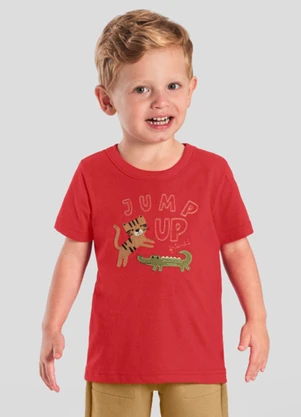 Brandili - Camiseta Infantil Menino de Bichinhos Vermelho - BRANDILI