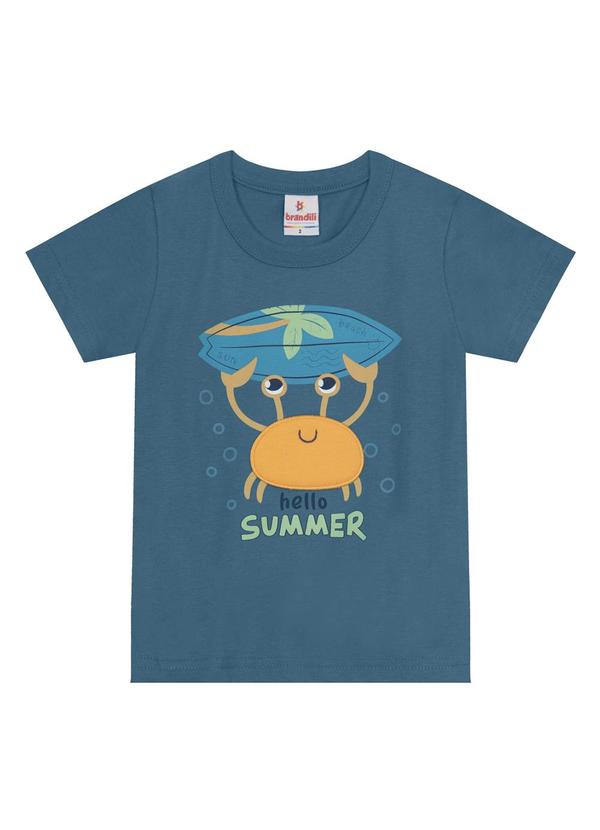 Brandili - Camiseta Infantil Menino de Caranguejo Azul 3