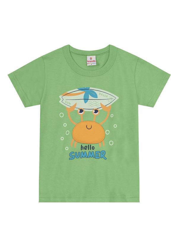 Brandili - Camiseta Infantil Menino de Caranguejo Verde